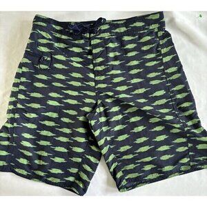 Patagonia Wavefarer‎ Board Shorts Men’s 32 Blue/Green  Beach Swim Drawstring
